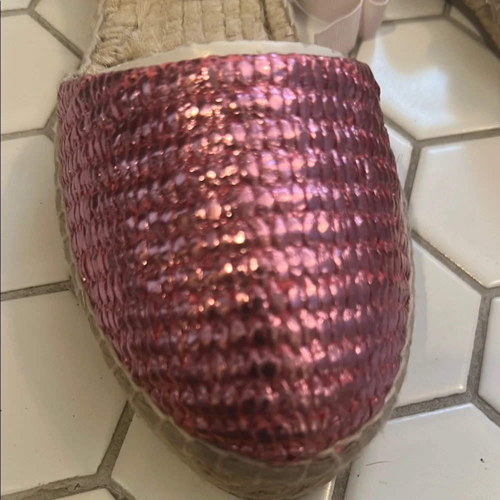 Handmade Fuscia Manebi Valenciana Espadrille Shoes with Ankle Straps